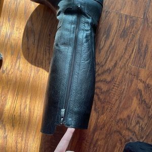 Black Leather knee high boots